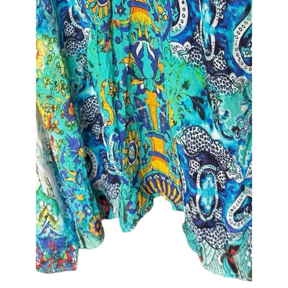 Narcisa Lang Silk Viscose Multicolor Maxi Dress One Size - Picture 7 of 15